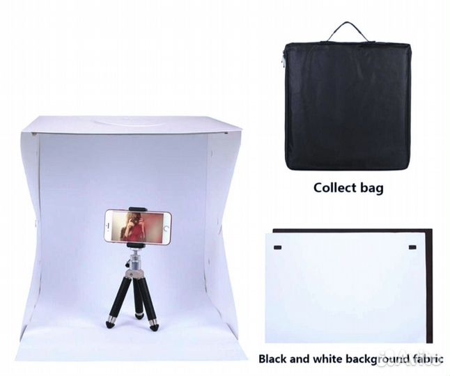 Фотобокс для предметной съемки 40*40 и подиум