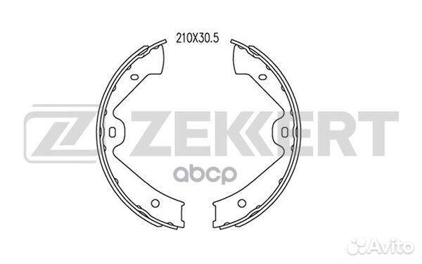 Колодки торм. бараб. задн. Porsche Cayenne II 1