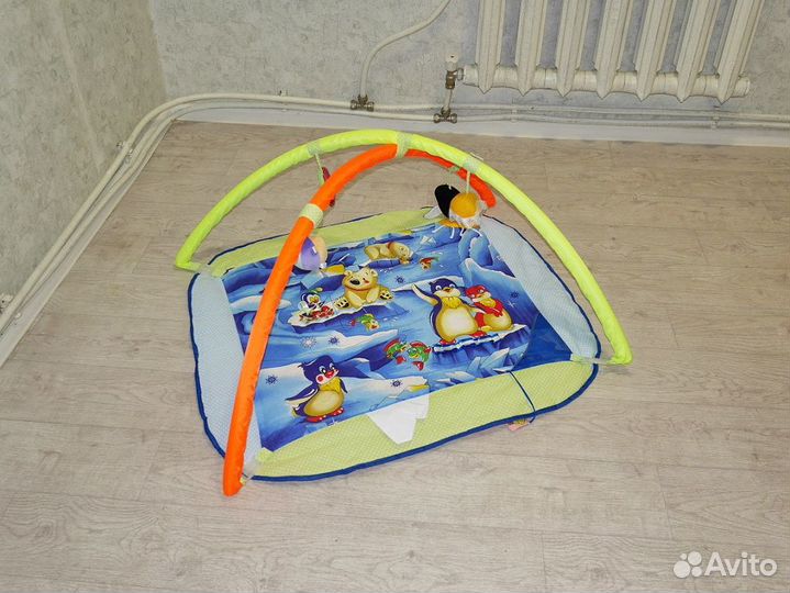 Коляска 2 в 1 + развивающий коврик