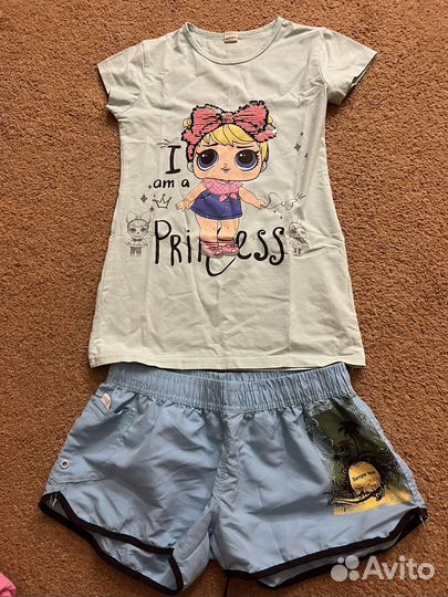 Вещи пакетом на девочку8-10 лет