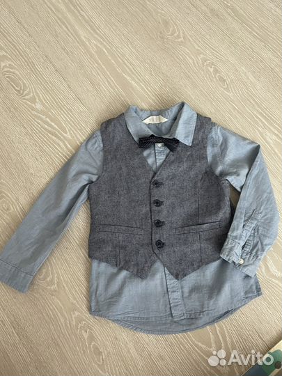 Рубашка и жилет для мальчика 110