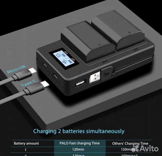 Аккумулятор для Sony a7m3 a9 на 2280 мАч Новый