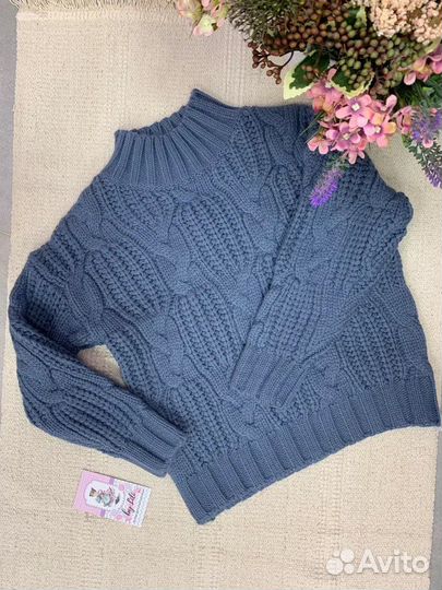 Вязаный свитер детский оверсайз