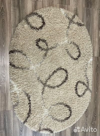 Ковер овальный с длинным ворсом б/у 1,15* 1,68м