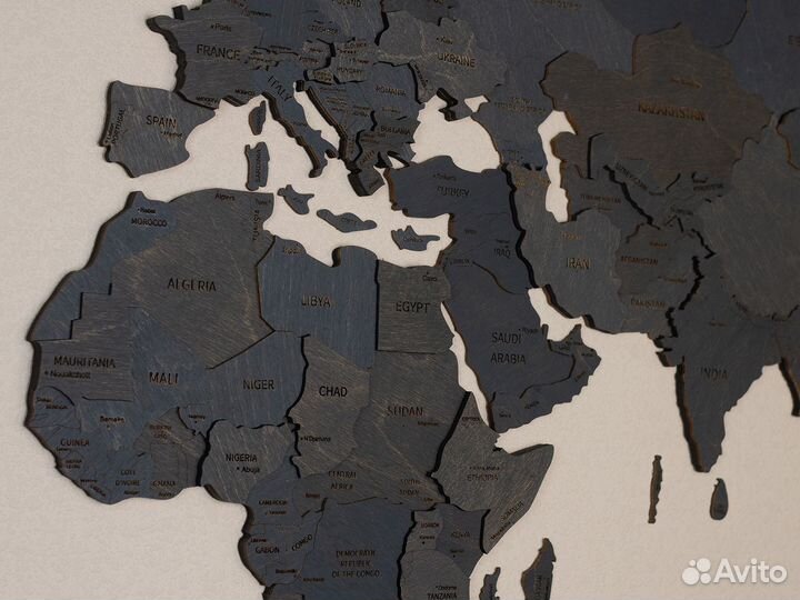 Карта мира из дерева с доставкой