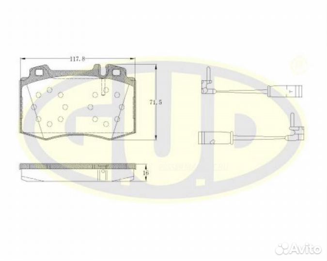 GUD GBP076902 Колодки тормозные дисковые перед
