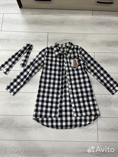 Рубашка в клетку для девочки