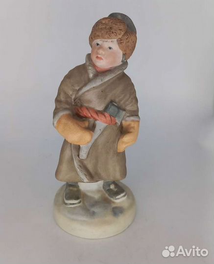 Статуэтка Дровосек фарфор бисквит Песочное СССР