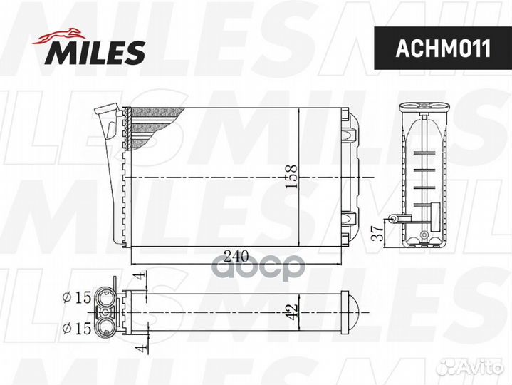 Радиатор отопителя opel omega B 2.0-3.2/2.0D-2.5D
