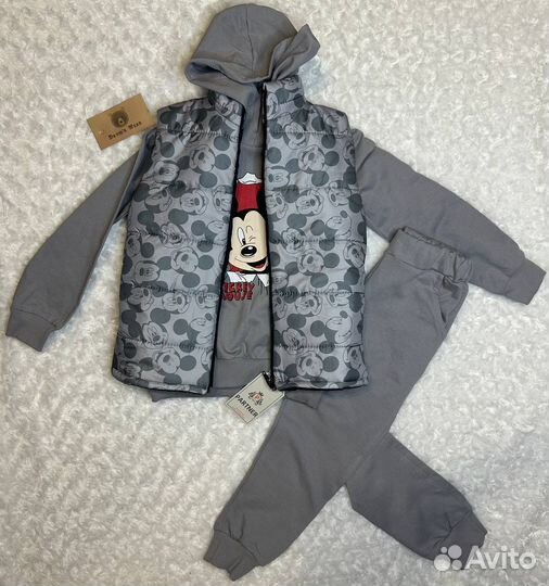 Костюм и жилетка для мальчика с Микки Маус