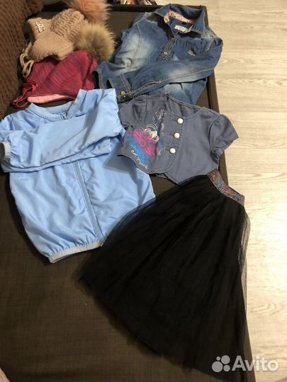 Вещи пакетом, много. Для девочки