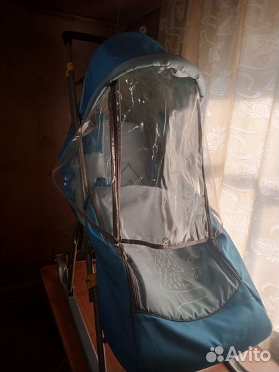 Детские санки коляска с колесами