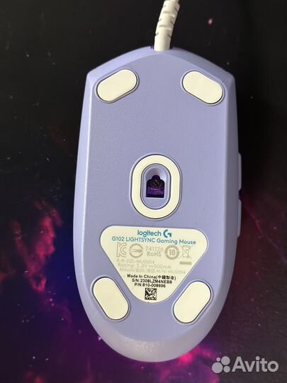 Игровая мышь Logitech G G102 Lightsync, сиреневый