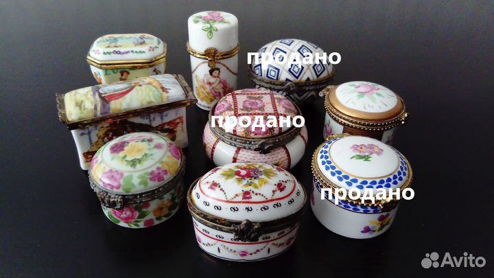 Мини-шкатулки фарфор винтаж