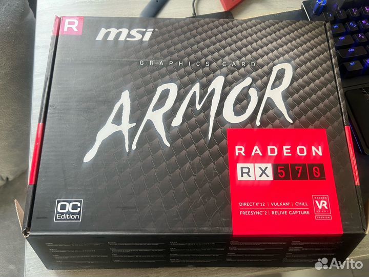 Видеокарта MSI RX 570 armor 8GB