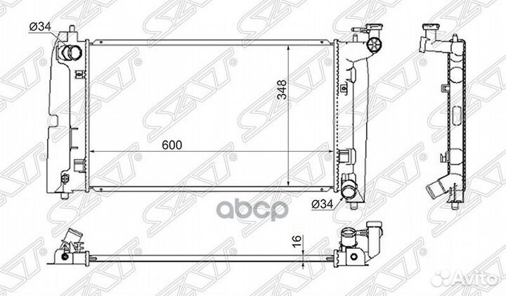 Радиатор Toyota Corolla (E120) 00-07 / Fielder