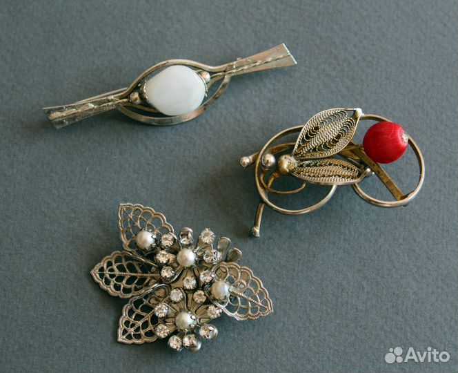 Броши винтажные. Лот №1