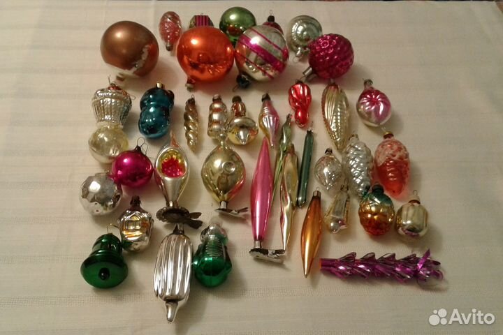 Елочные игрушки СССР, цена за все пакетом