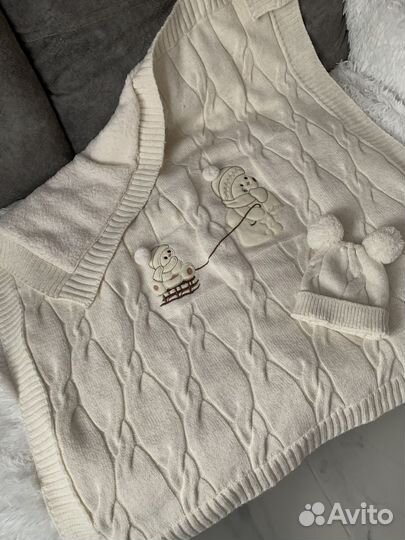 Детское одеяло с шапкой