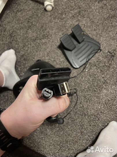 Игровой детский руль с педалями Porsche