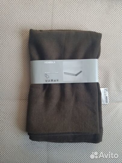 Плед коричневый Henrika (180x120) (IKEA) (Новый)