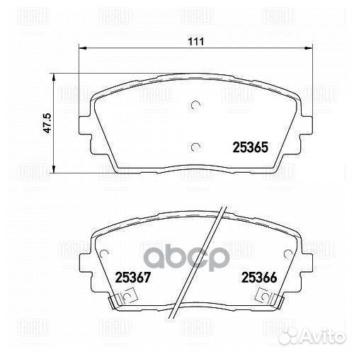 Колодки торм. для а/м Kia Picanto (11) диск. п