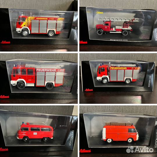1:43 модели пожарных автомобилей Schuco