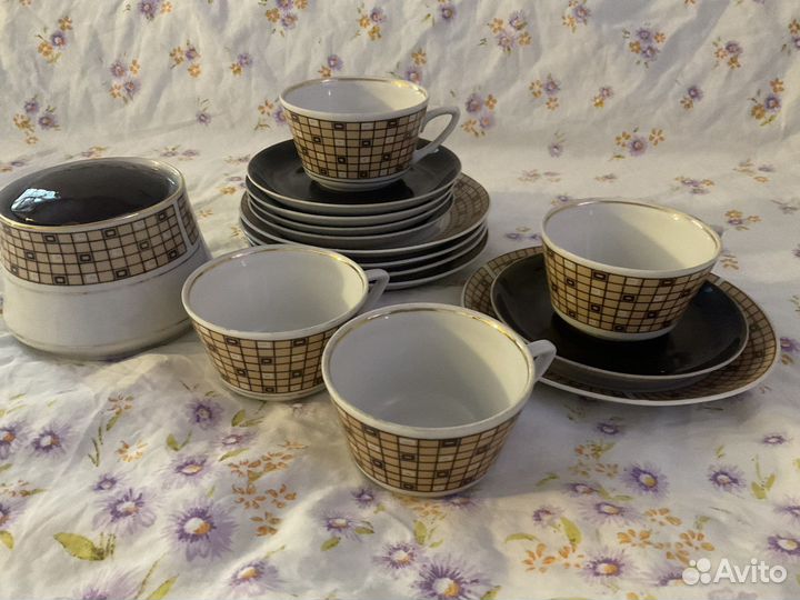 Кофейный сервиз Рига времен СССР винтаж