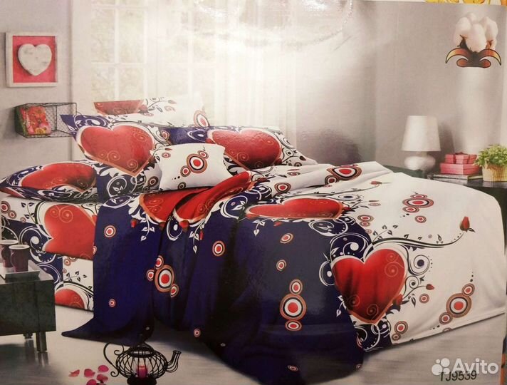 Постельное белье полу сатин. Евро размер