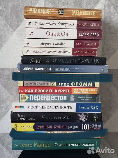 Книги Леви Сафарли Паланик Бах Карнеги Манро Фромм