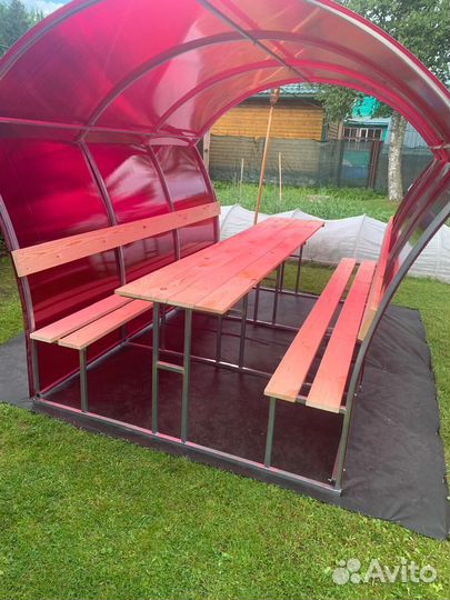 Беседка для дачи из поликарбоната