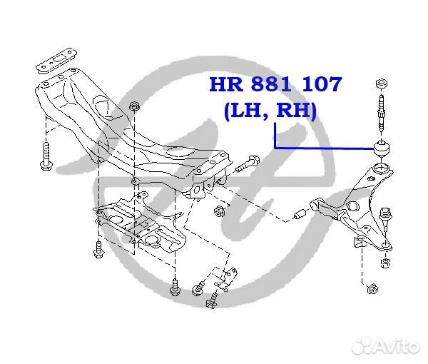 Сайлентблок перед прав / лев