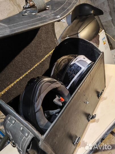 Центральный кофр на мотоцикл, кожа