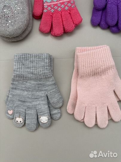 Перчатки варежки детские пакетом 2 4 года