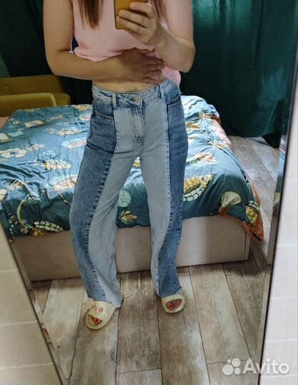 Джинсы прямые летние