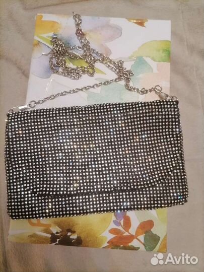 Сумка клатч стразы