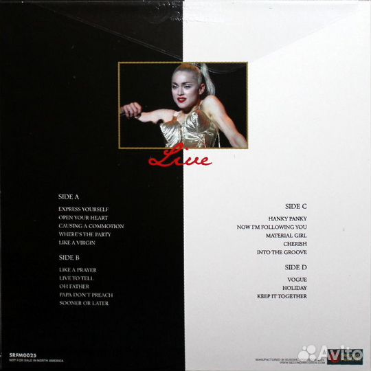Виниловая пластинка madonna - live IN dallas 1990
