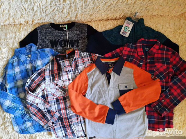 Свитера, рубашки 140-146
