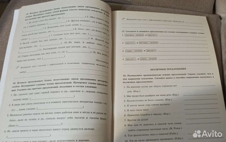 Русский язык 8 класс тетрадь