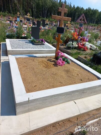 Установка бетонного поребрика / бетонных полов