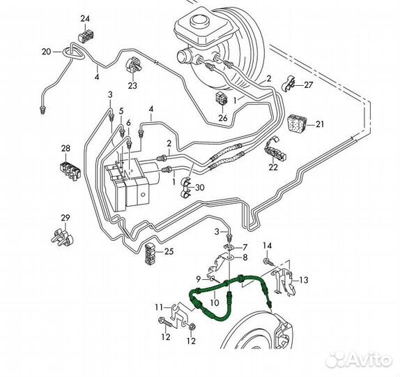 Шланг тормозной передний Audi Q7 4M czza 2019