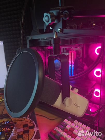 Микрофон fifine am8 с пантографом белый