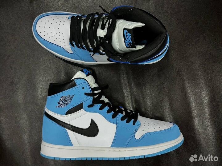 Кроссовки Nike Air Jordan 1 High University Blue Н