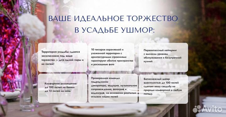 Проведение мероприятия в усадьбе 