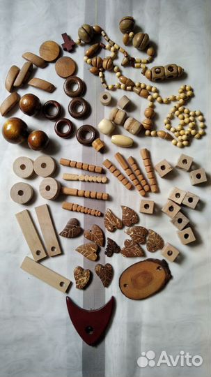 Фурнитура, заготовки для бижутерии. Деревянная