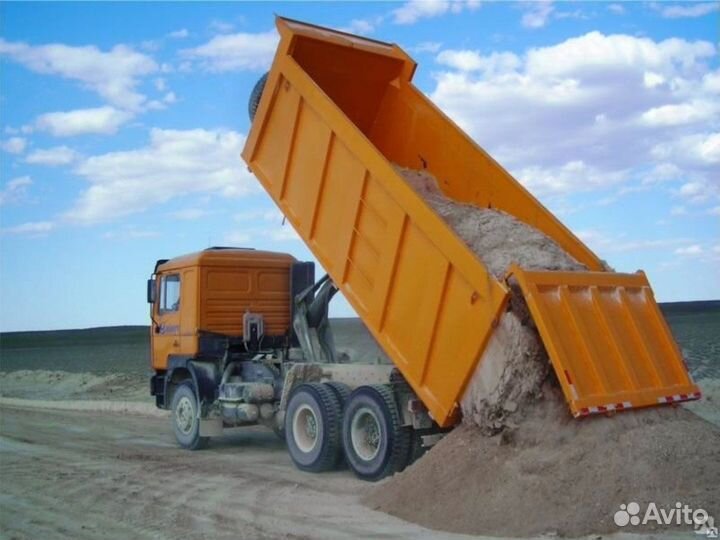 Песок природный крупный от 3кубов