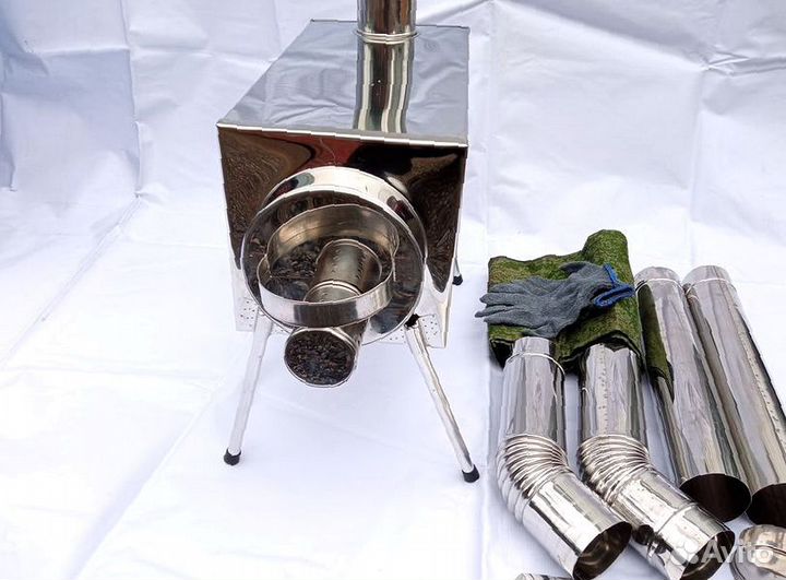 Печь для палатки Средняя на 30 л. без экранов