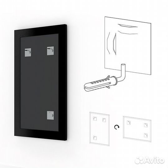 Зеркало Evoform Definite 90х70 BY 0683 в багетной