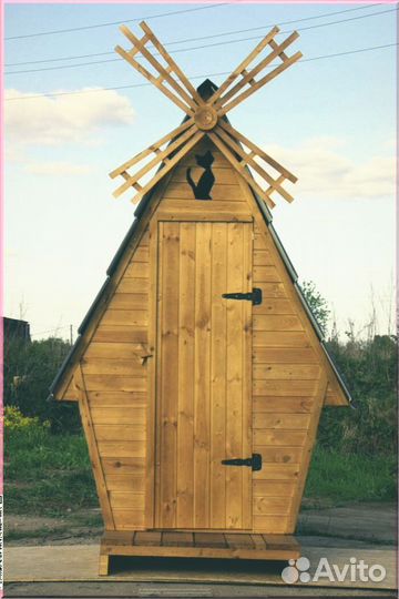 Дачный туалет деревянный с установкой OZF