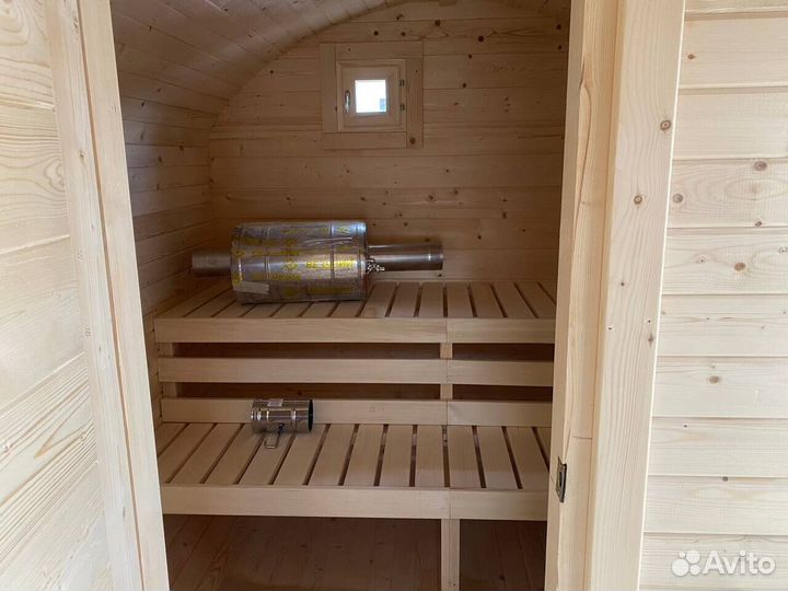 Баня Квадро со сборкой на участке